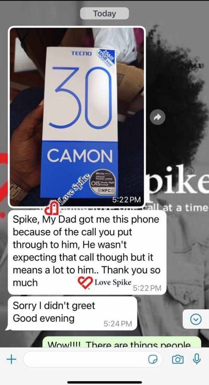 Happy Client enjoying LoveSpike call